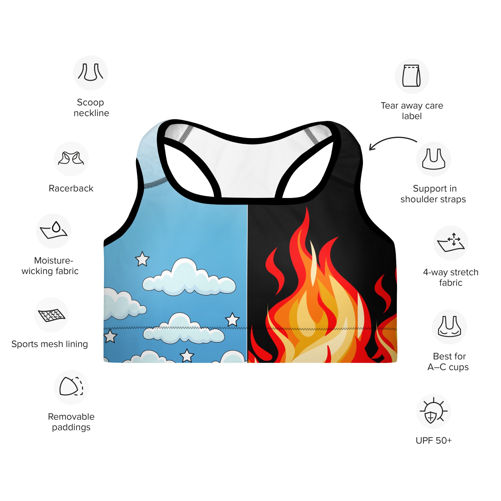 Heaven And Hell Sports Bra